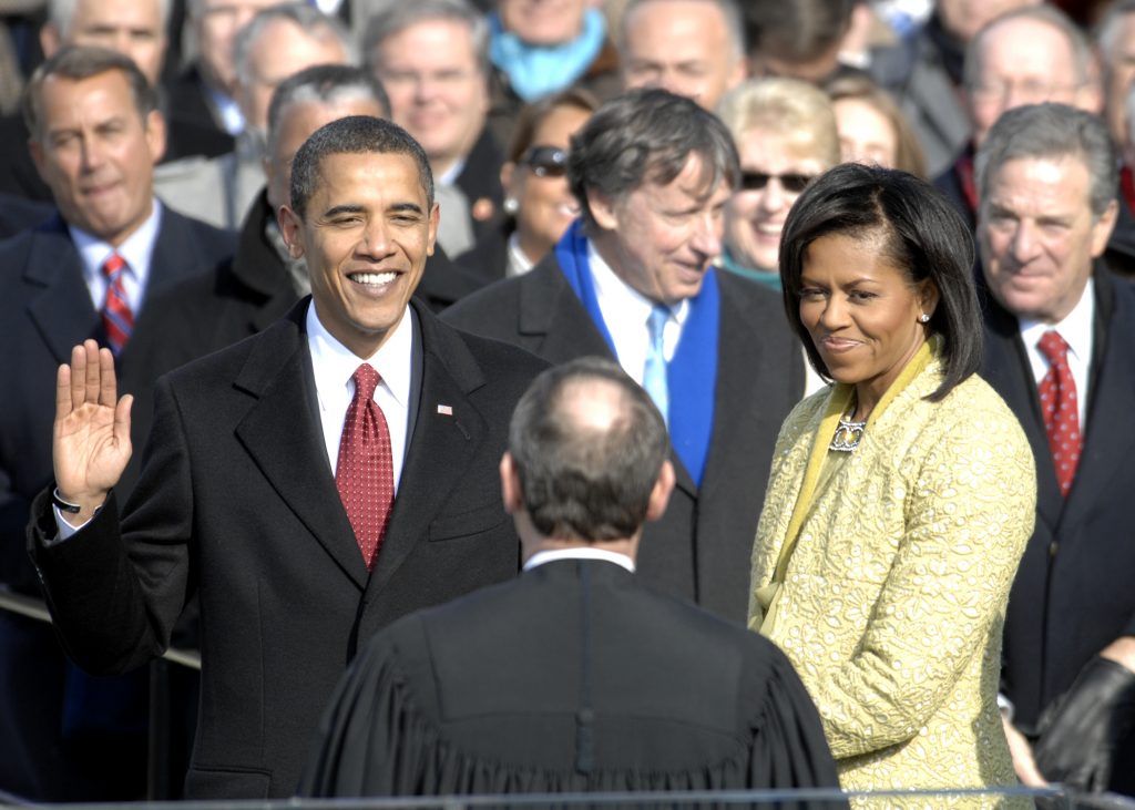 2009 Armed Forces Inaugural Committee with then-US president Barack & Michelle Obama