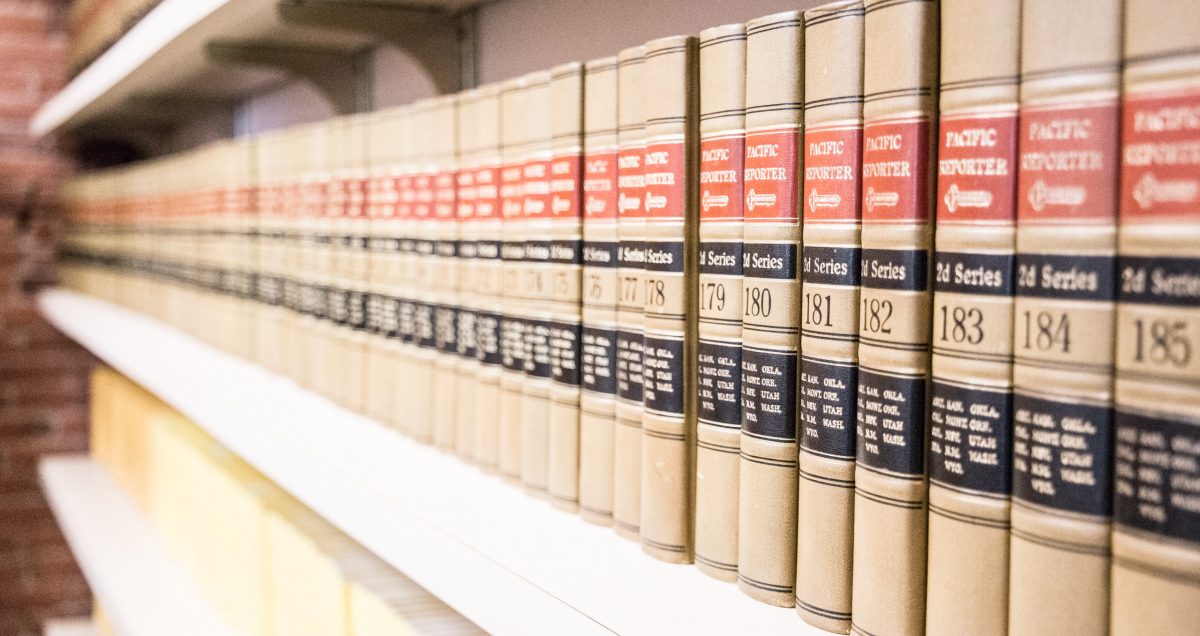 A long row of law books