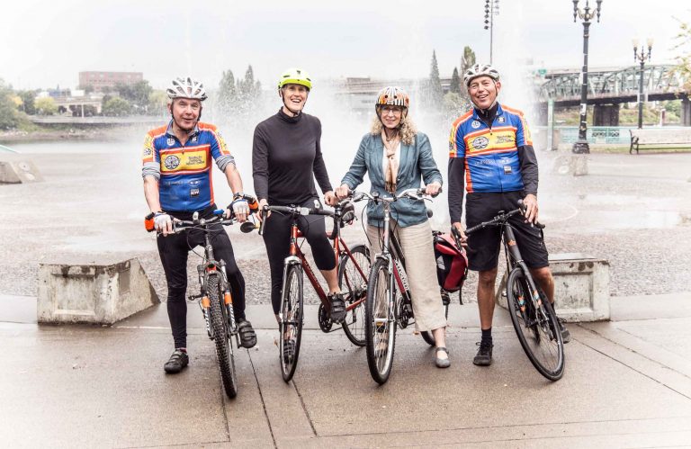 The four partners of TCNF law on their bikes